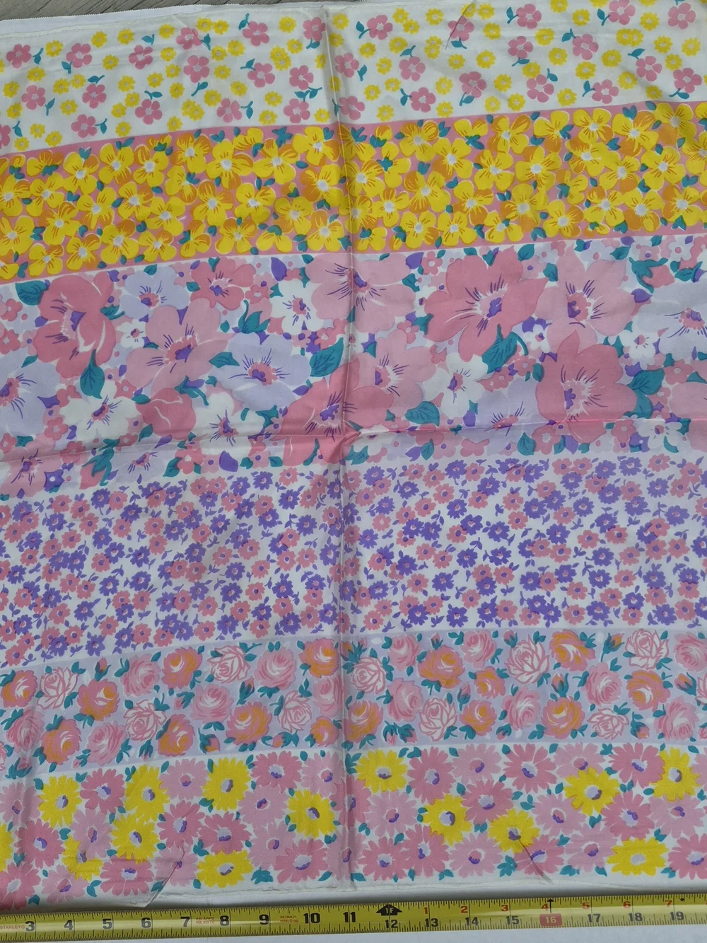 Two Vintage Glentex Lightweight Women's Scarf - Stripe and Floral